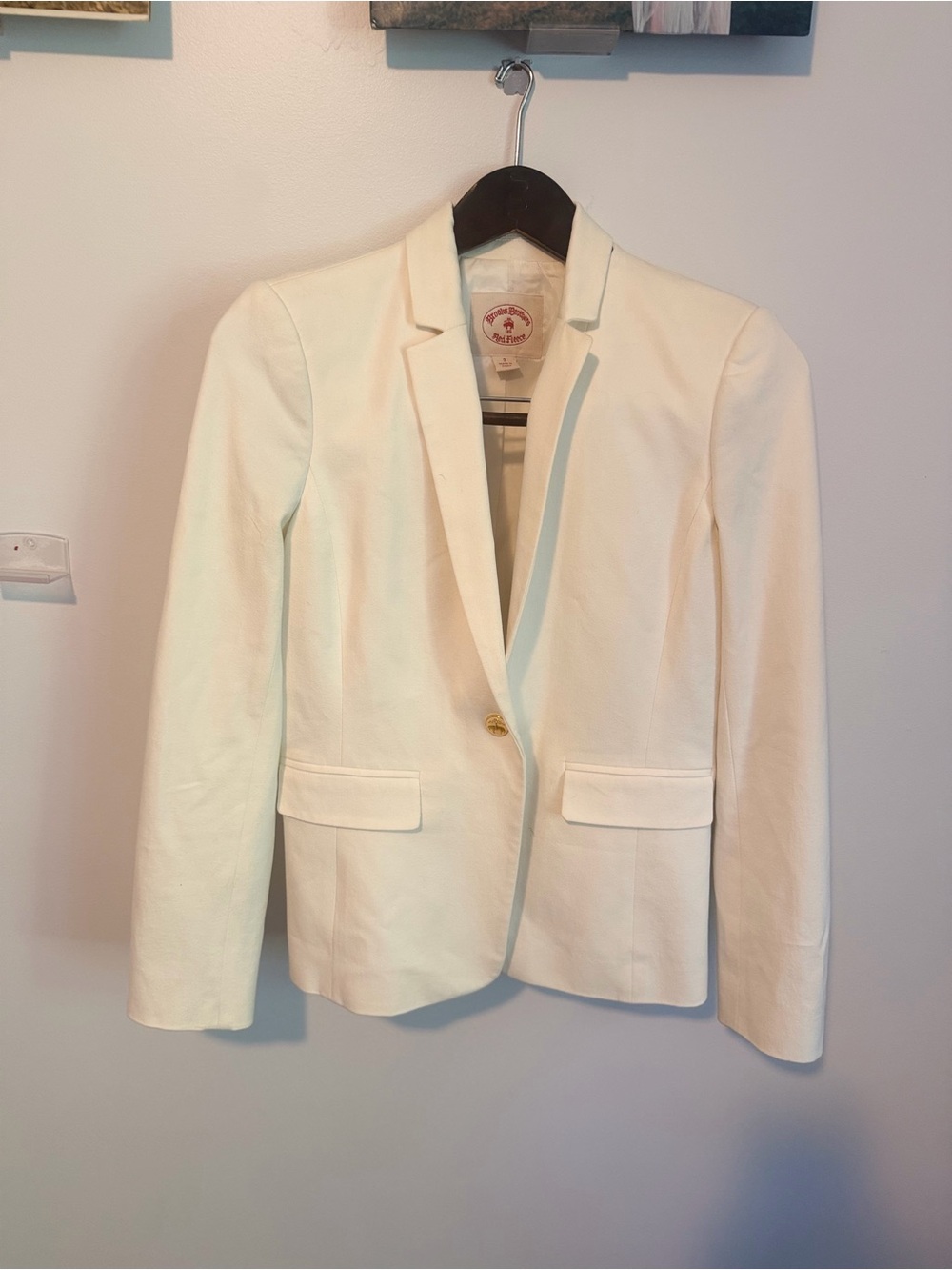 Brooks Brothers Red Fleece Ivory White Blazer Size 2